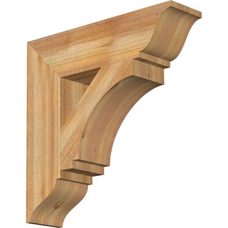 Ekena Millwork Imperial Traditional Rough Sawn Bracket, Western Red Cedar, 6"W x 24"D x 24"H BKT06X24X24IMP01RWR